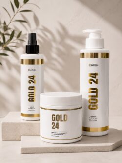 ערכת GOLD 24 - שמפו | מסכה | ספריי קראטין 120